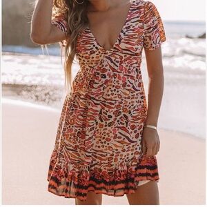 LoveStitch Multicolor Cut It Out Mini Dress